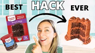 Use This HACK CHOCOLATE Cake Mix HACK  Frosting HACK [upl. by Flore110]