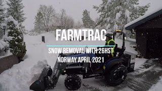 Farmtrac 26 subcompact tractor snow removal 2021 [upl. by Jimmy]