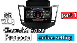 Chevrolet Cruze car android canbus protocol settings [upl. by Dorinda]