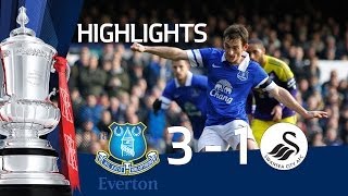 Everton vs Swansea City 31 FA Cup 5th Round goals amp highlights [upl. by Ellehcen246]