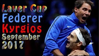 🎾 Federer vs Kyrgios  Laver Cup  September 24 2017  Highlights 🎾 [upl. by Kasper]