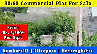 3060 Commercial Plot For Sale In Kumbaralli Hesaraghatta Main Road Bangalore vijayrealestate [upl. by Salta]