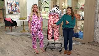 Breezies Lounge All Over Floral Cropped Pant on QVC [upl. by Schild]