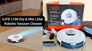 ILIFE L100 Dry amp Wet LiDar Robotic Vacuum Cleaner with Laser Navigation  Ideal For Home Cleaning [upl. by Nirroc]