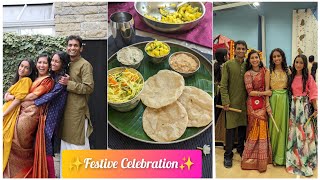 Simple South Indian Thali recipe  Festival Celebration  Saree collection [upl. by Liederman]