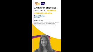 Aakriti on choosing to study at Imperial College London shorts [upl. by Aymer682]