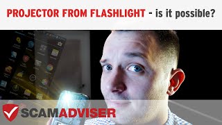 Is Projector With Flashlight App real Can HoloFlash turn iPhone or Android into a projector Review [upl. by Klemm]