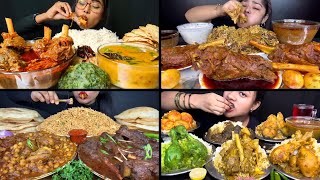 ASMR EATING SPICY MUTTON CURRY CHICKENBIRYANI  BEST INDIAN FOOD MUKBANG BIGBITES [upl. by Hazlett]