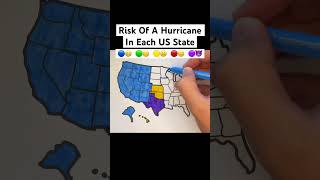 Risk of a hurricane in each State in the United States🇺🇸usa unitedstates map geography states [upl. by Darya]