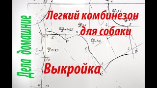 Как построить выкройку комбинезона для собаки Повседневная одежда [upl. by Yot]