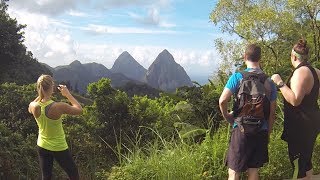 St Lucia Caribbean Vacation  Hiking the Pitons [upl. by Danialah]