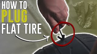 How to PLUG a Tire with a PLUG KIT [upl. by Finer994]