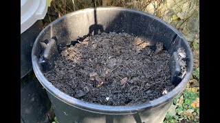 CHEAP and EASY Composting Method 32 Gallon Trash Bin [upl. by Aramaj]