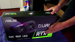 Unboxing the ASUS Dual OC Nvidia RTX 3070 graphics card [upl. by Ajet]