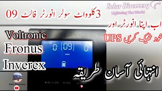 How to repair solar inverter and charger fault code 09  solar discovery [upl. by Mcquillin619]