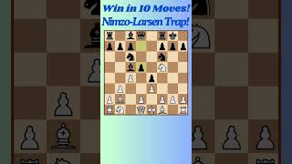 Chess in 1 Minute NimzoLarsen Trap chess chesstraps [upl. by Airdnat]