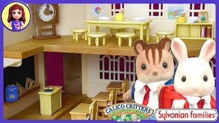 Sylvanian Families Calico Critters Berry Grove School Unboxing Review Play  Kids Toys [upl. by Tirrell]