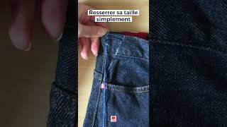 Comment resserrer la taille dun jeans  tutorial tuto tutorialyoutube diy couture hack jean [upl. by Dnalerb326]