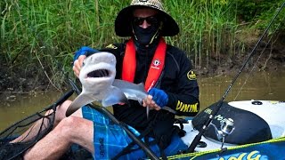 Brisbane River Bull Shark kayak fishing in the Viking Profish GT [upl. by Ervine]