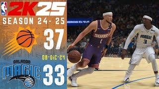 PHOENIX SUNS vs ORLANDO MAGIC  SEASON 20242025  NBA 2K25 [upl. by Eenalem]