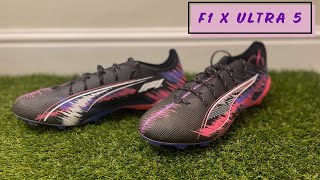 Puma X Formula 1  Ultra 5 Ultimate FGAG Boots Review  On Feet amp Unboxing ASMR [upl. by Esinwahs]