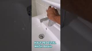 Half Pedestal Wash basin wash basin design plumbing shorts short shortvideo [upl. by Ilonka]