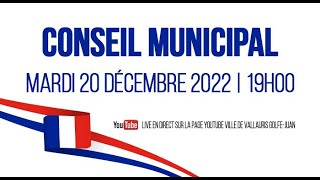 Conseil municipal Vallauris du 20 décembre 2022 [upl. by Sorce491]