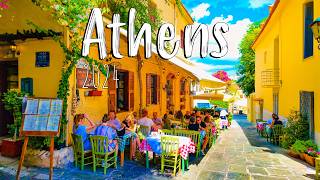 Athens Greece walking tour 4k Syntagma Plaka Monastiraki [upl. by Branch390]