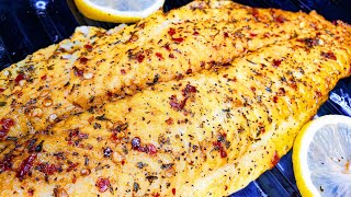 Only 2 Ingredients Oven Baked Fish Fillet In 2 minutes  Lemon Pepper Baked Fish [upl. by Ophelia]