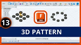 13 How to Create Complex 3D Patterns  Fusion 360 Tutorial [upl. by Bouldon]