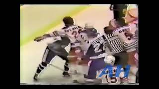 NHL Nov 22 1978 Dave MaloneyNYR v Pat BoutetteTOR HL Toronto Maple Leafs New York Rangers [upl. by Thynne]