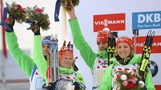 Biathleten jubeln über silbernen WMAuftakt [upl. by Salta]