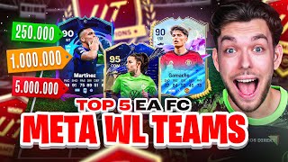 TOP 5 META TEAMS für die WL 🔥  250K  500K  1 Mio  5 Mio  10 Mio Budget [upl. by Audi]