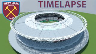 Minecraft  TIMELAPSE  London Olympic Stadium West Ham United FC  DOWNLOAD Official [upl. by Kelsy]