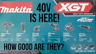 Makita XGT 40v Max 6 Piece Kit Overview  Grinder Drill Circ Saw Recip Saw Impact Driver SDS [upl. by Ynattirb830]