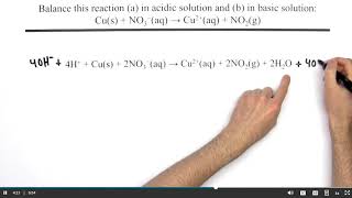 192 Balance Redox Rxn in Acidic and Basic Medium [upl. by Vinn]