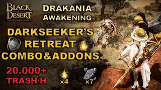 BDO  Darkseekers Retreat  2 BilH  Aw Drakania 20000 TrashH Lv2  Agris  ComboampAddons [upl. by Nek]