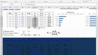 Análisis Sísmico Estático  Ejemplo en Excel [upl. by Riba]