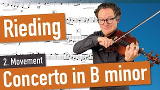 Rieding Concerto Op 35 in Bminor 2 Movement Violin Sheet Music Piano Accompaniment var Tempi [upl. by Venu59]