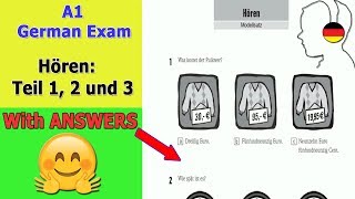 A1 German Exam Hören Teil 1 2 und 3 Goethe institut  German language [upl. by Putnam]