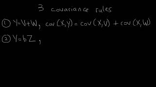 3 covariance rulesDougherty Review ChapterEconometrics [upl. by Neoma149]