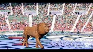 CAN 2021 Le lion 3D fait sensation à la cérémonie d’ouverture [upl. by Niattirb]