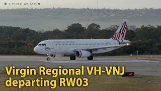 Virgin Australia Regional Airlines VHVNJ departing Perth Airport on RW03 [upl. by Anyt]