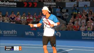 Brisbane 2014 Final Highlights Federer vs Hewitt [upl. by Ikkiv845]