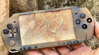 Full Restoration PSP 3000 old game console with many surprises great game  Restore broken game boy [upl. by Enoed]