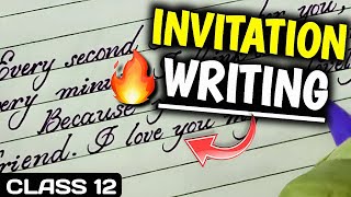 Invitation writing  Invitation writing class 12  Invitation and replies class 12Invitation format [upl. by Greeley]