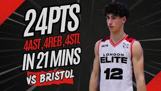 24PTS in 21MINS by Kaya Birsen vs Bristol Flyers  202425 NBL U16 Prem Game 3 Highlights [upl. by Adlesirc]