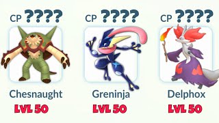 ALL LeveL 50 KALOS STARTERS POKÉMON TEAM in POKEMON GO [upl. by Asinla914]