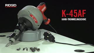 RIDGID K45AF HandTrommelmaschine [upl. by Aldous]