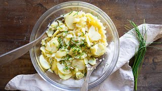 Grandmas German Potato Salad  An authentic Swabian recipe [upl. by Enyalaj11]